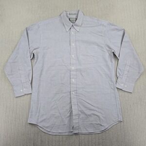 Christopher Hayes Shirt Mens 17 32/33 Blue Striped Slim Fit Button Down Dress